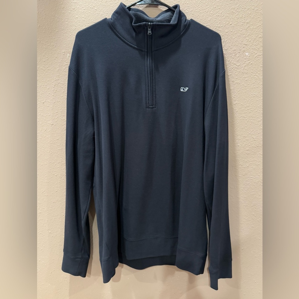 Vineyard Vines Saltwater 1/4 Zip - Black - Large